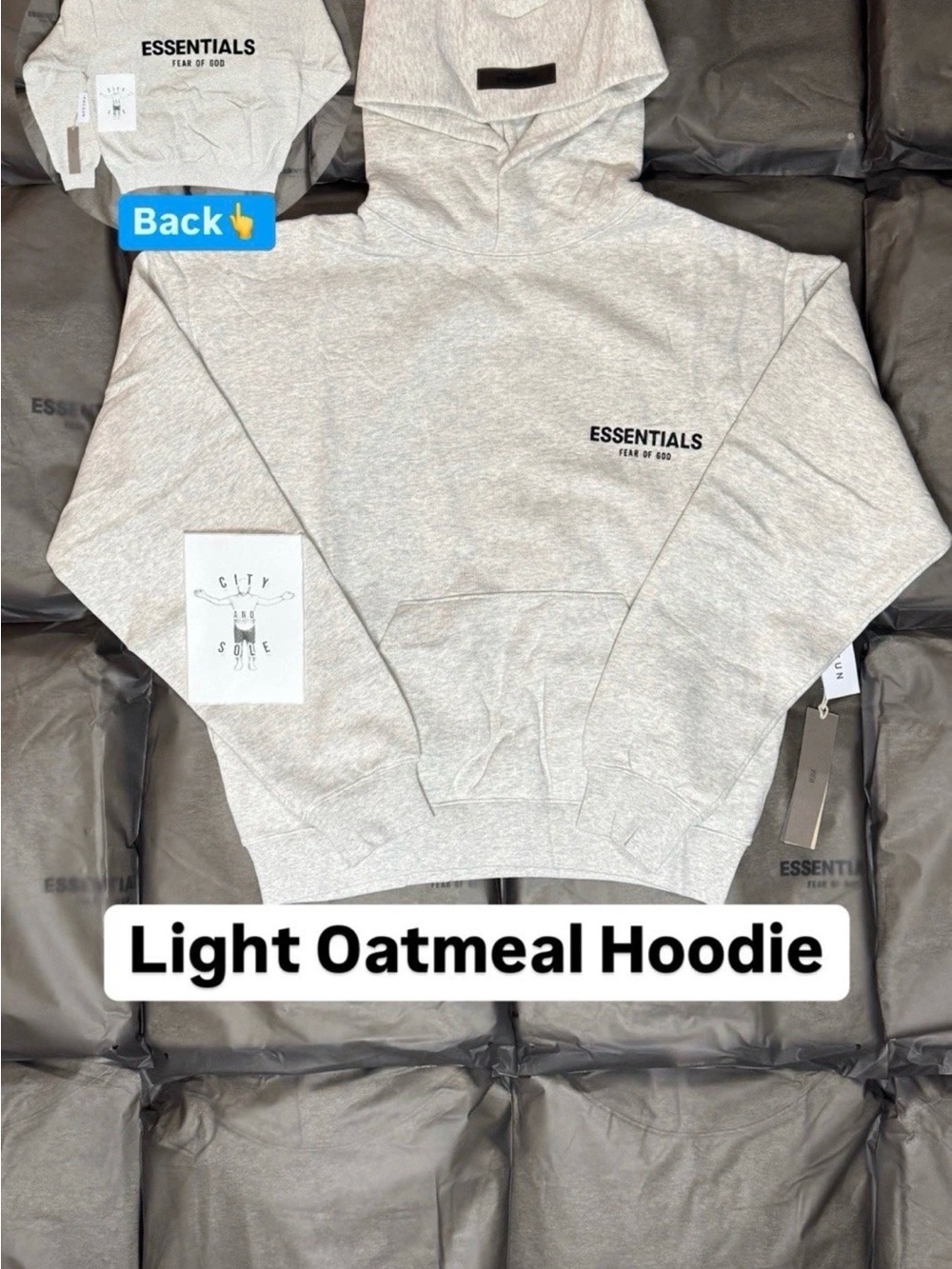 Essentials Light Oatmeal Hoodie